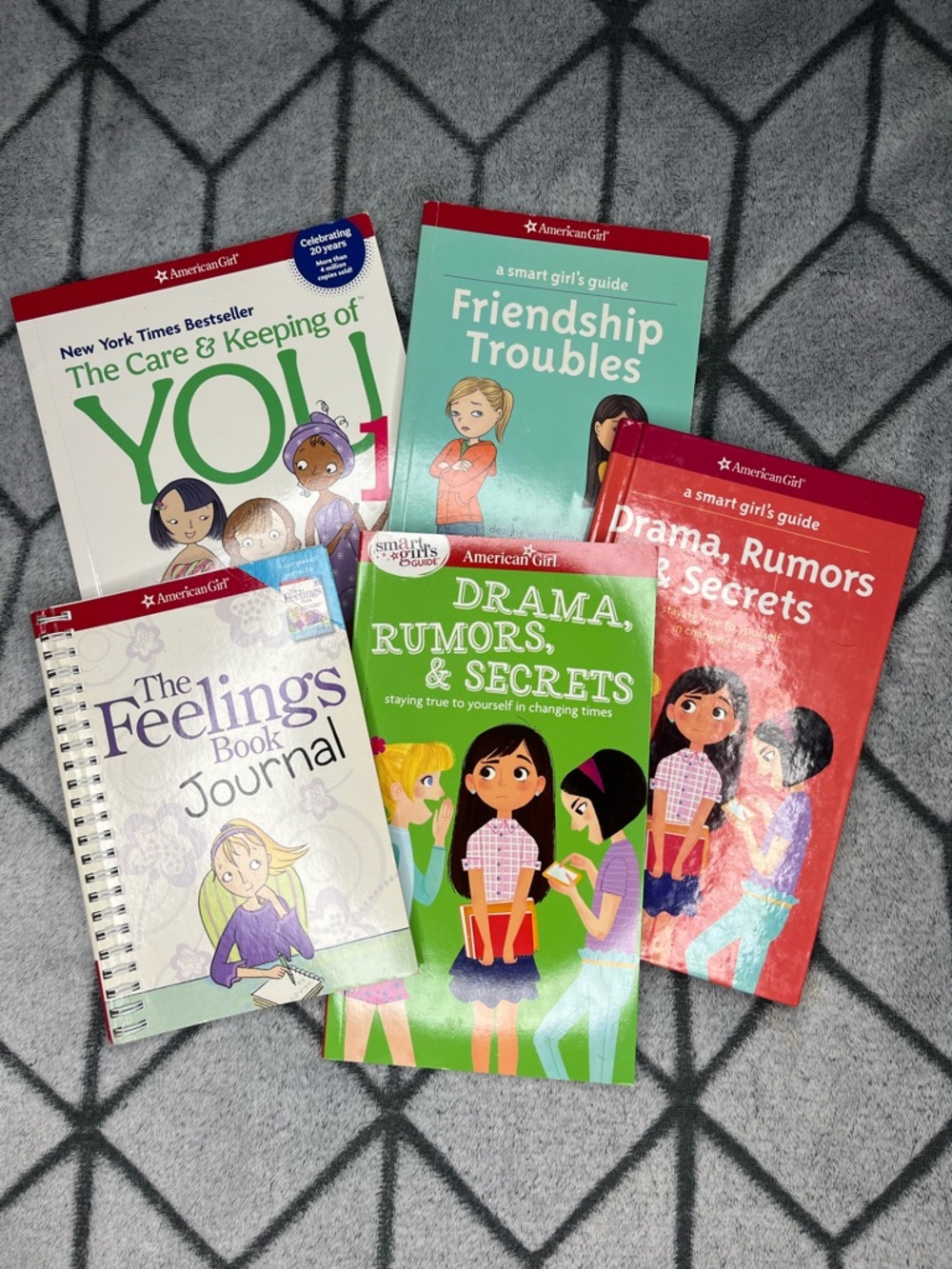 5 American Girl Smart Girl's Guide Books Care & Keeping of You Friendship Drama